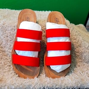 Good Soles Large Red Sandal